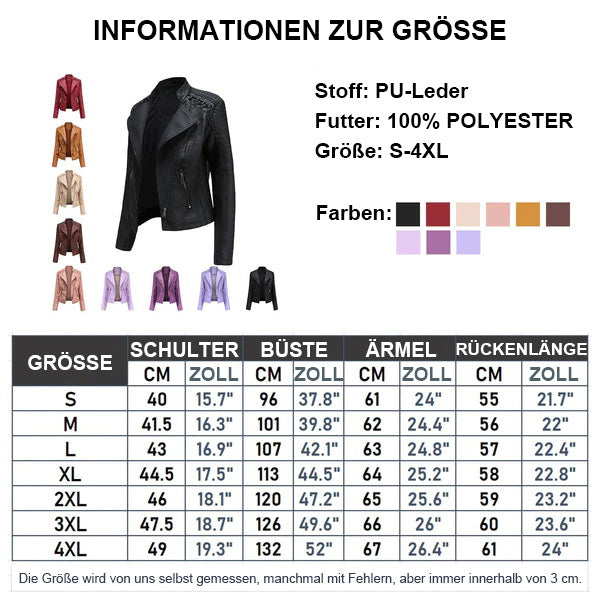 Gewaschene Lammfell Lederjacke Elegant Vielseitig