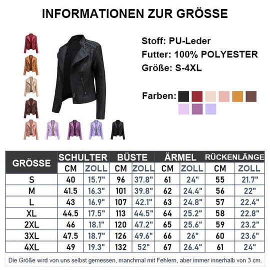 Gewaschene Lammfell Lederjacke Elegant Vielseitig