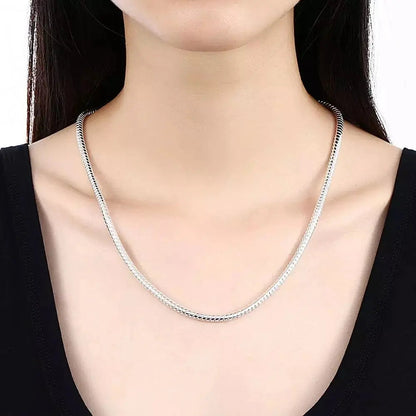 Damen 3mm Schlangen Kette Aus Sterling Silber