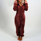 Grauer Fleece-Jumpsuit - Nora