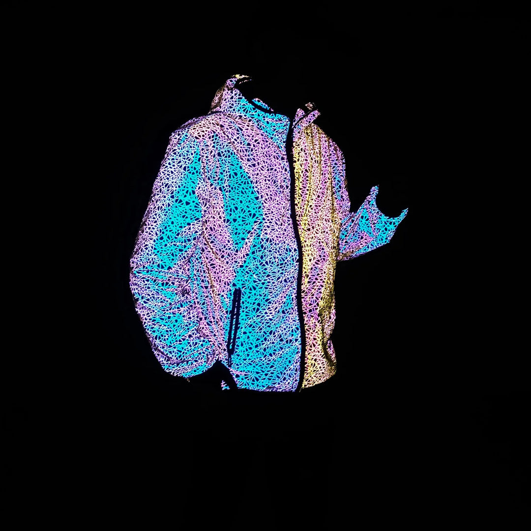 Herren Harajuku Rrelektierende Windjacke