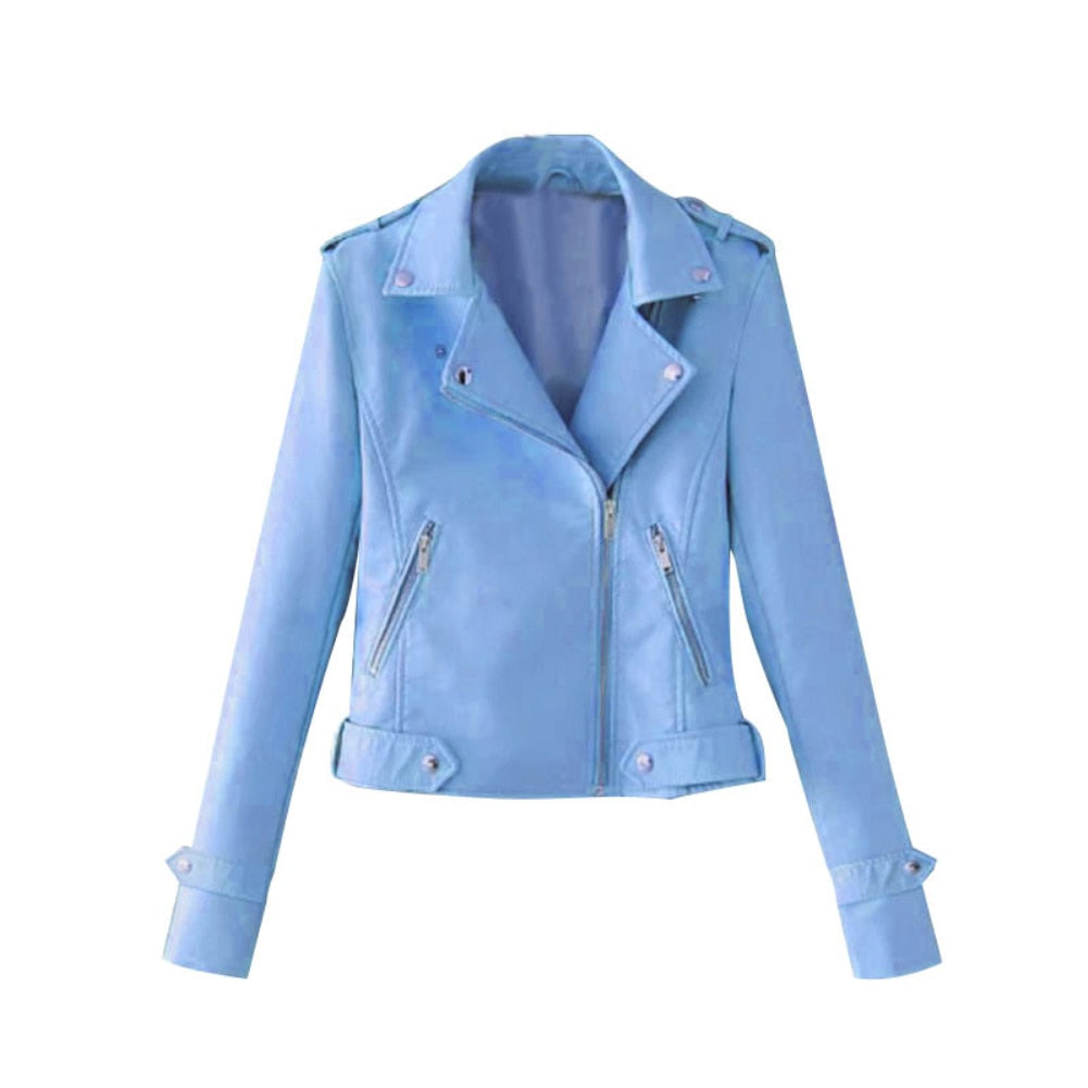 Damen Casual Leder Look Blazer