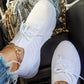 Fudus Damen Modische Sneakers Luxuriöser Look Leicht Bequem