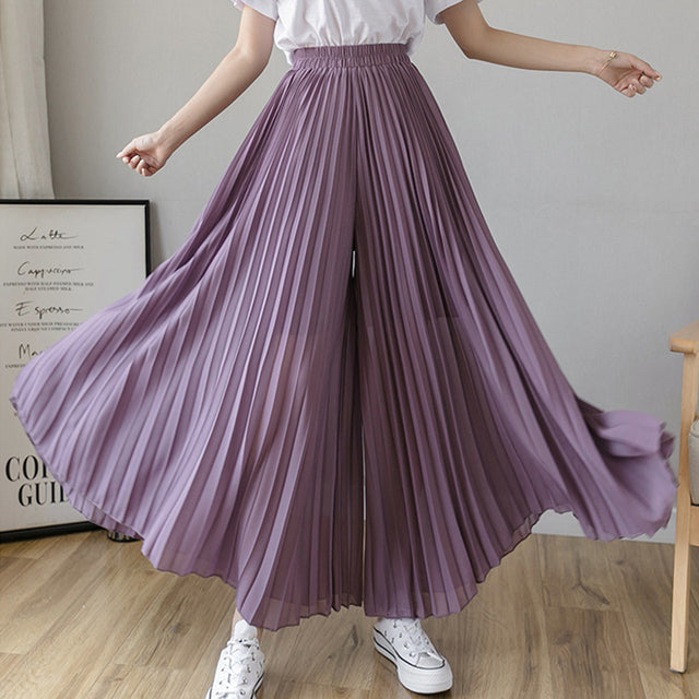 Damen Bundfaltenhose mit Hoher Taille