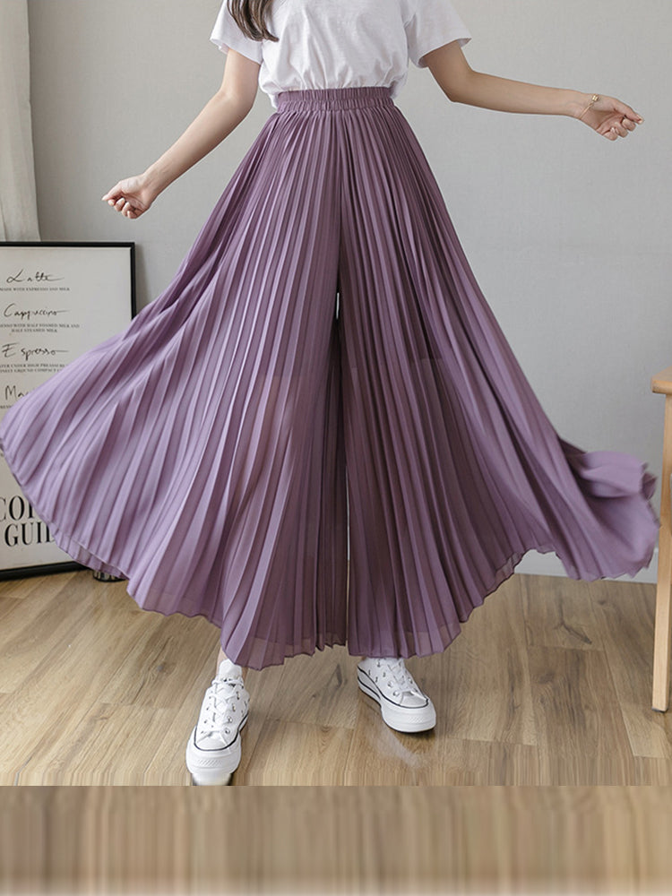 Damen Bundfaltenhose mit Hoher Taille