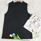 Damen Schwarzes Ärmelloses Top Einfarbig Für Lässigen Look