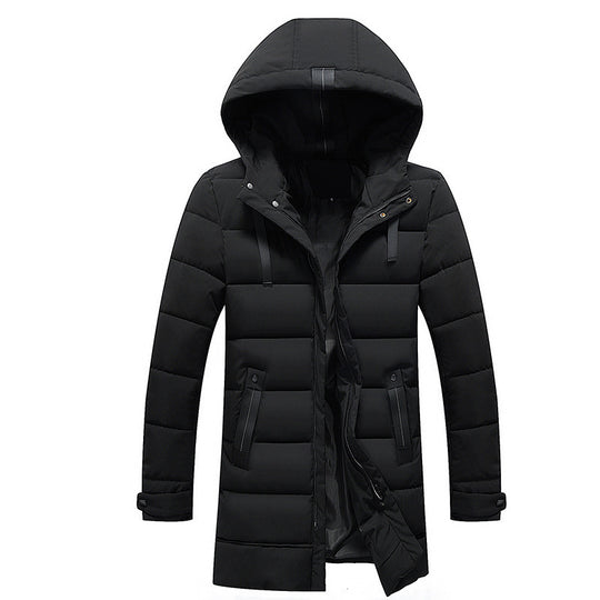 Damen Längliche Steppjacke mit Kapuze & Praktischen Taschen
