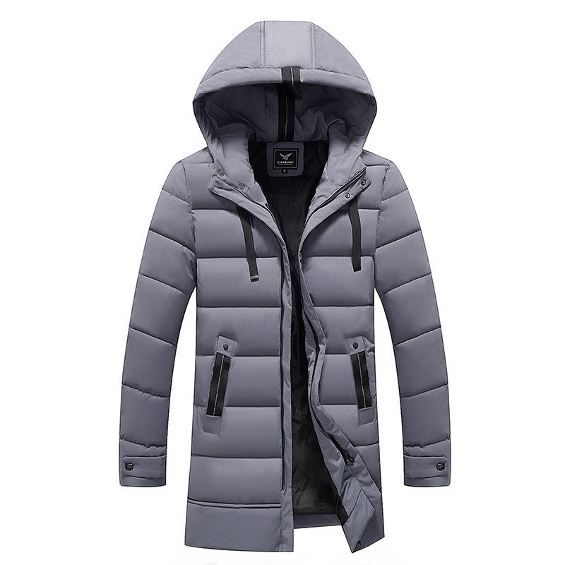 Damen Längliche Steppjacke mit Kapuze & Praktischen Taschen