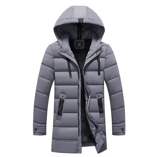 Damen Längliche Steppjacke mit Kapuze & Praktischen Taschen