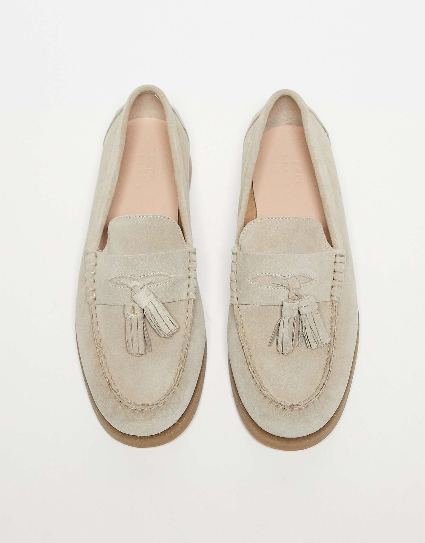 Damen Luxe Wildleder Loafers Mit Quaste Detail