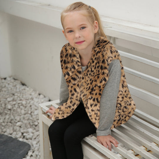 Damen Modischer Leopardenfell-Weste Fudus