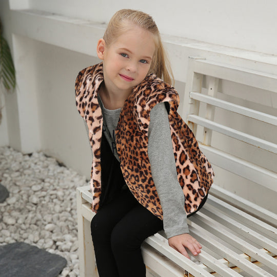 Damen Modischer Leopardenfell-Weste Fudus