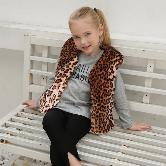 Damen Modischer Leopardenfell-Weste Fudus