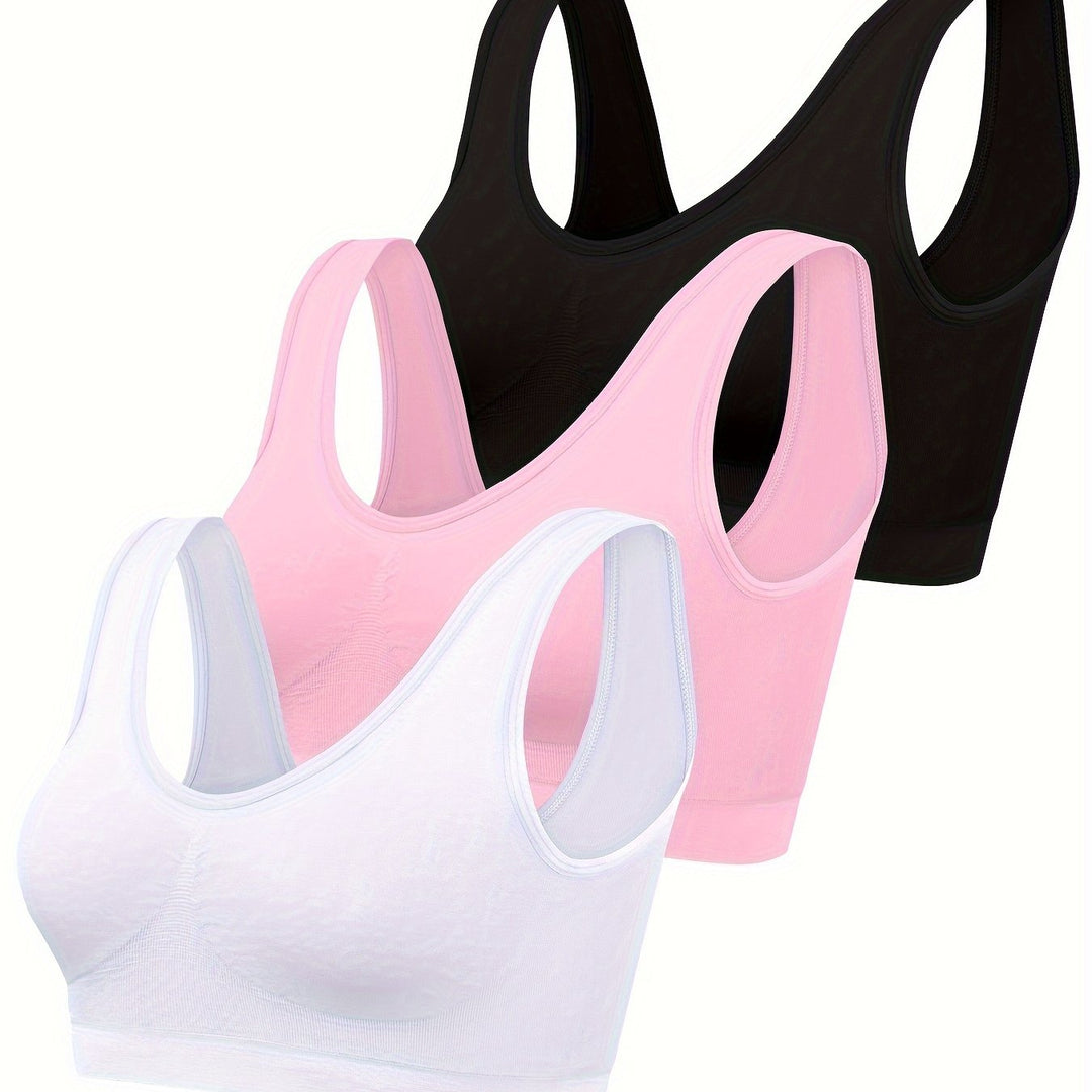 Tanktops Sport Bh Set Einfarbig Nahtlos