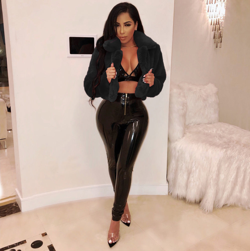 Damen modischer Kunstfellbolero Fudus