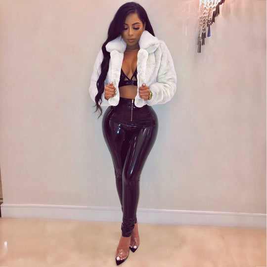 Damen modischer Kunstfellbolero Fudus