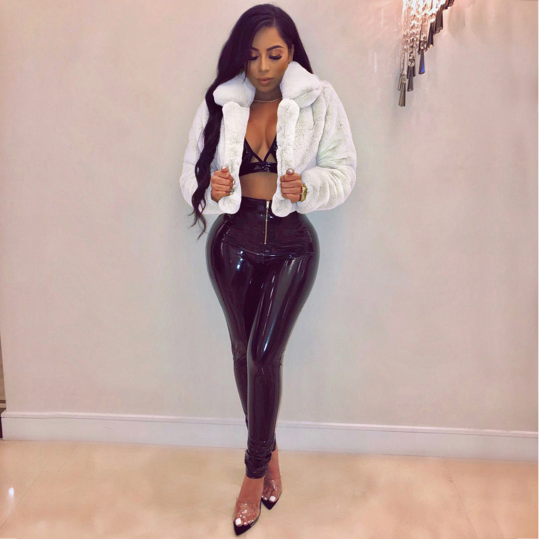 Damen modischer Kunstfellbolero Fudus