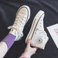 Damen Hochformat Sneakers aus leichtem und atmungsaktivem Canvas mit klassischem Design