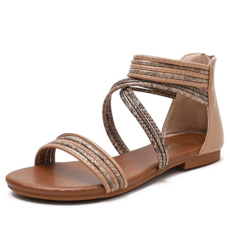 Damen Sandalen Mit Geflochtenen Riemen