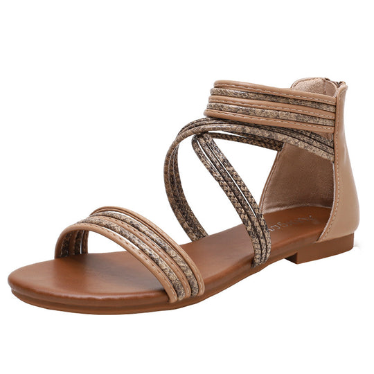 Damen Sandalen Mit Geflochtenen Riemen