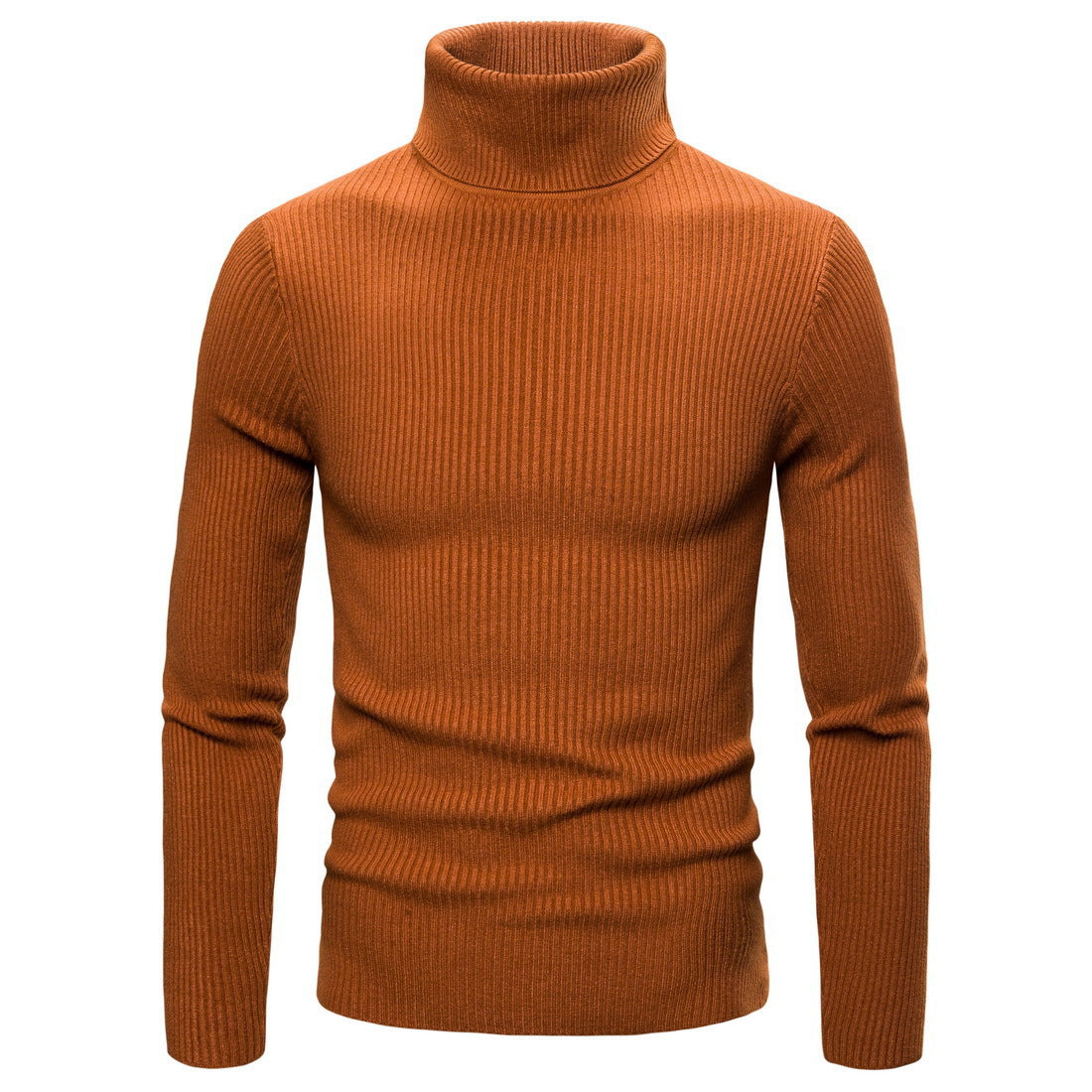 Damen Rollkragenpullover aus feinem Rippenstrick Fudus
