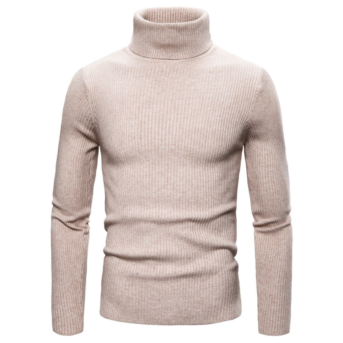 Damen Rollkragenpullover aus feinem Rippenstrick Fudus