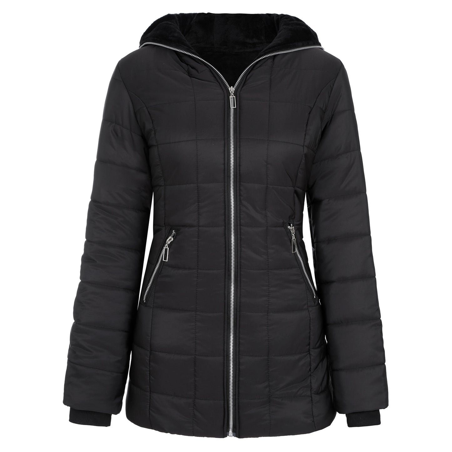 Damen Sportliche Funktionsjacke mit Kapuze und isolierendem Futter Fudus