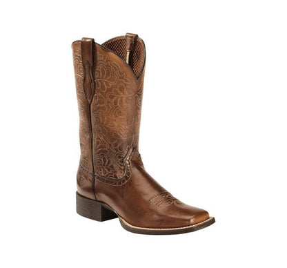 Damen Cowboystiefel mit elegantem Muster und robustem Absatz Fudus
