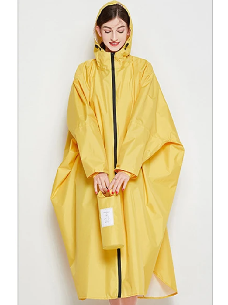 Damen Oversized Wasserdichte Regenjacke Leicht Kapuze Komfort