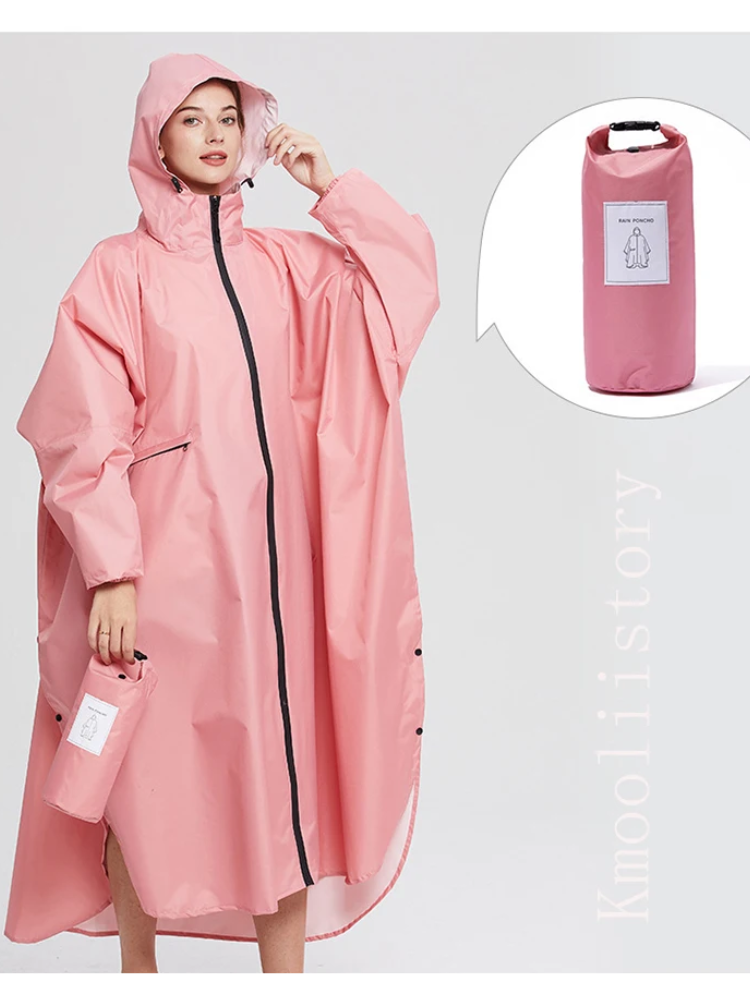 Damen Oversized Wasserdichte Regenjacke Leicht Kapuze Komfort