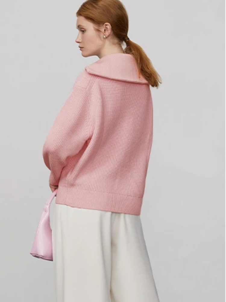 MonAmi Woll winddichte Pullover mit Reißverschluss Damen