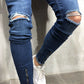 Herren Zerrissene Jeans