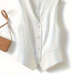 Damen Weste Ärmellos Einfarbig V-Ausschnitt Knopfverschluss