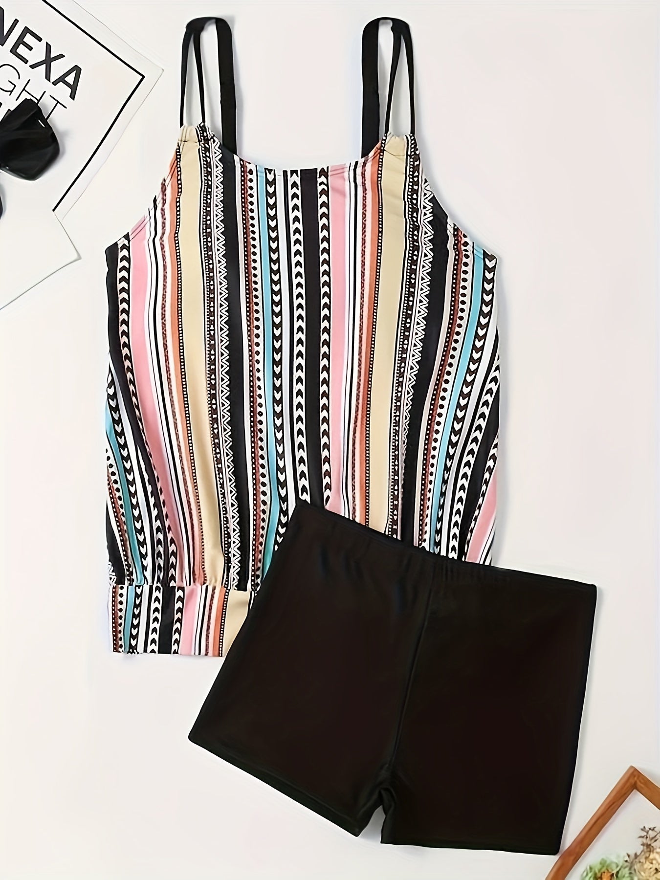 Damen Muster Tankini Top