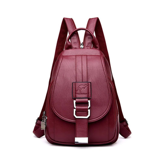 Damen Stilvoller Leder Rucksack Für Jeden Tag