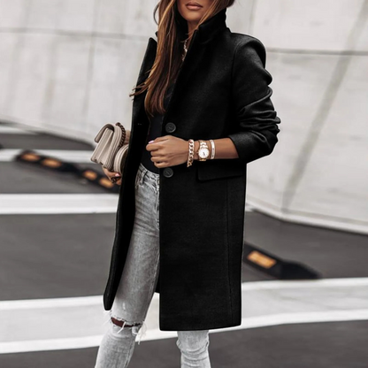 Fudus | Stilvolle Mantel Jacke Damen Mit Taschen Und Klassischem Schnitt