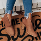 Damen Stiefeletten V Öffnung Hoher Blockabsatz Slipper Minimalistisch Elegant