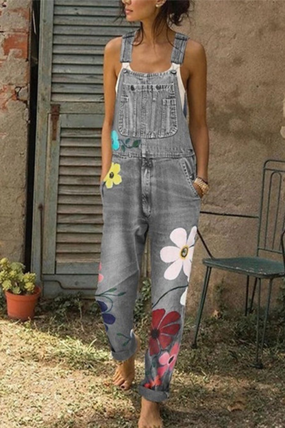 Damen Ärmelloser Denim Overall Für Lässigen Stil