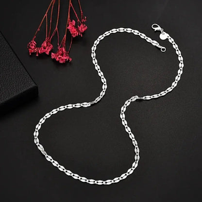 Damen 4mm Kette Aus 925 Sterling Silber