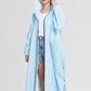 Oversized Damen Regenjacke mit Kapuze, Leichtgewicht Wasserdichte Jacke