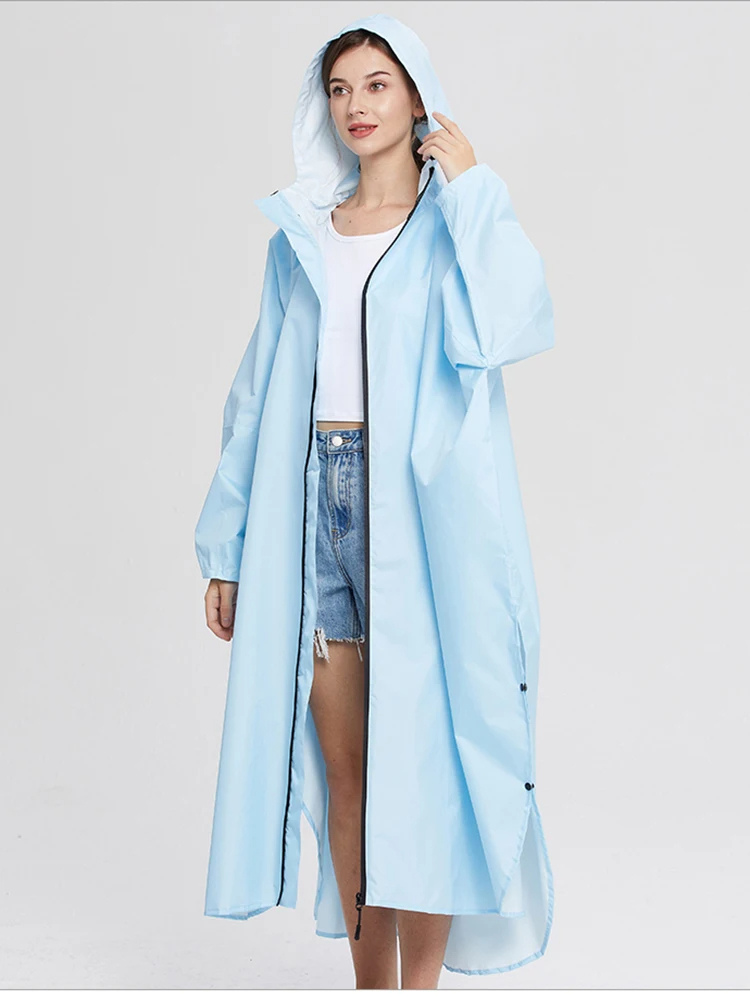 Oversized Damen Regenjacke mit Kapuze, Leichtgewicht Wasserdichte Jacke