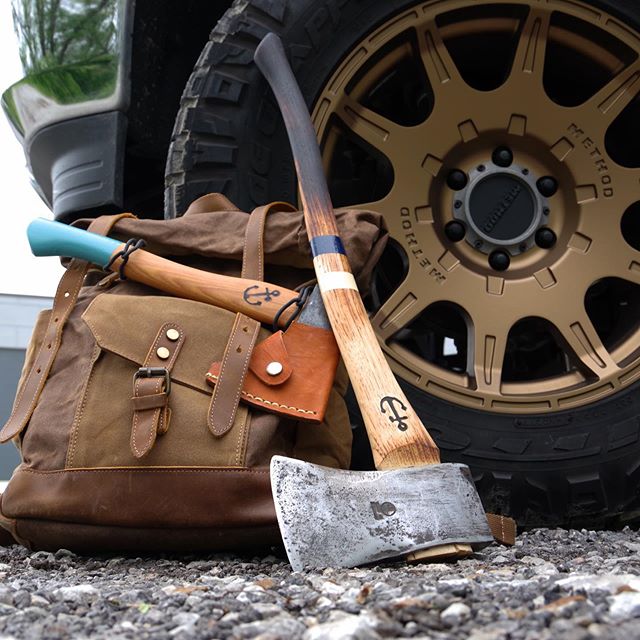 Canvas Reise-Rucksack mit Roll-Top