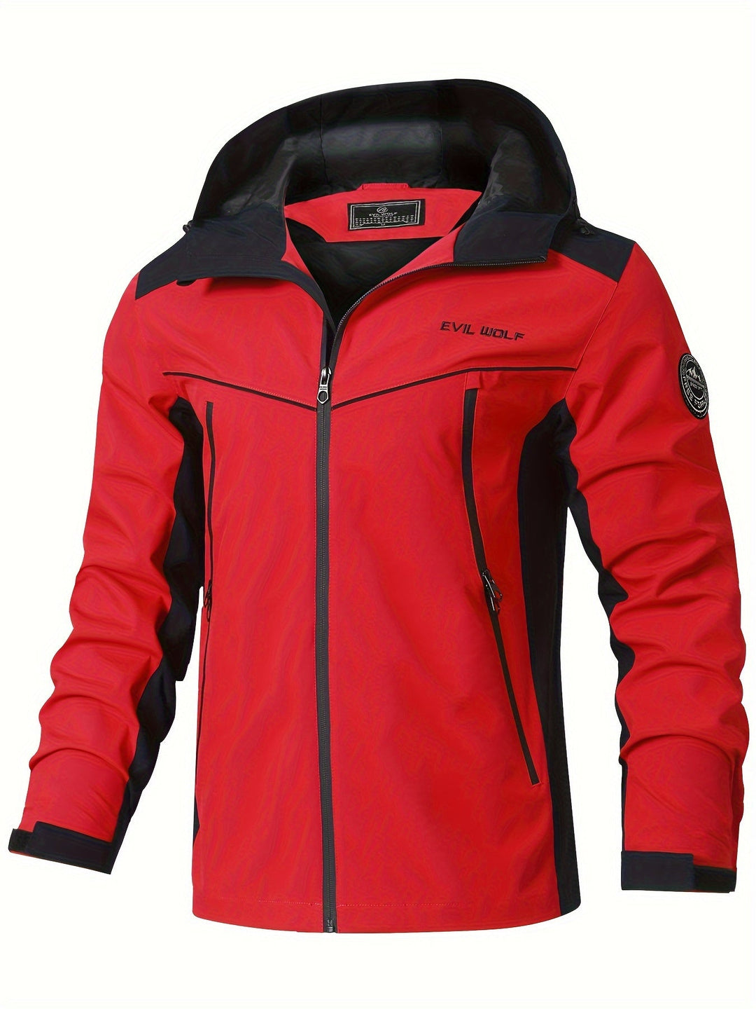 Gestreifter Windbreaker Herren Wasserdicht Mit Kapuze