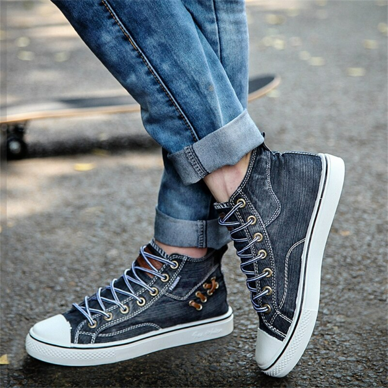 Denim Sneaker Modisch Damen