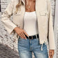 Fudus Damen Beige Utility Jacke - Reißverschluss & Verstellbare Ärmel