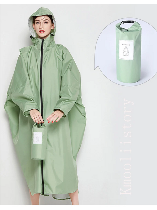 Damen Oversized Wasserdichte Regenjacke Leicht Kapuze Komfort