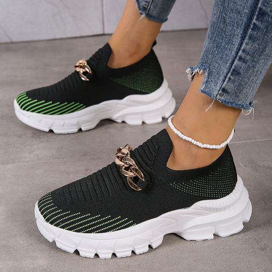 Damen Sneaker Lässig Atmungsaktiv Flexibel Modern