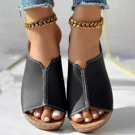 Damen Elegante Keil Pantoletten