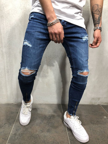 Herren Zerrissene Jeans