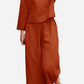 Luftiges Leinen-Set mit Layered Top & Weiten Hosenbeinen